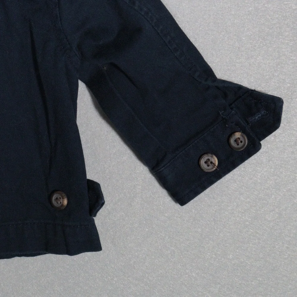 Polo Ralph Lauren Harrington Jacket Plaid Collar Classic Preppy Navy Baby 12M